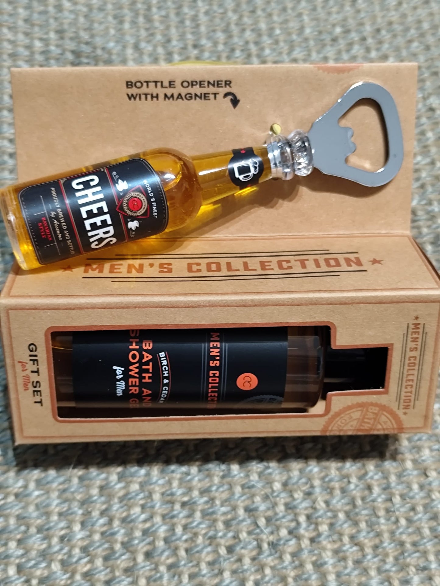 Set de regalo MEN'S COLLECTION con abrebotellas de cerveza