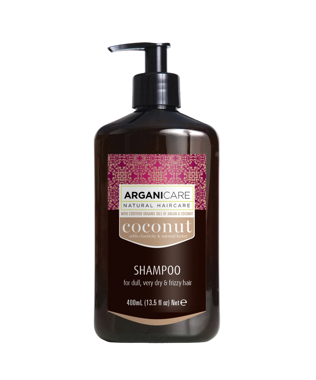 Shampoo Arganicare Coconut 400ml | Hidratación y reparación con aceite de coco y argán | Cabello seco y dañado