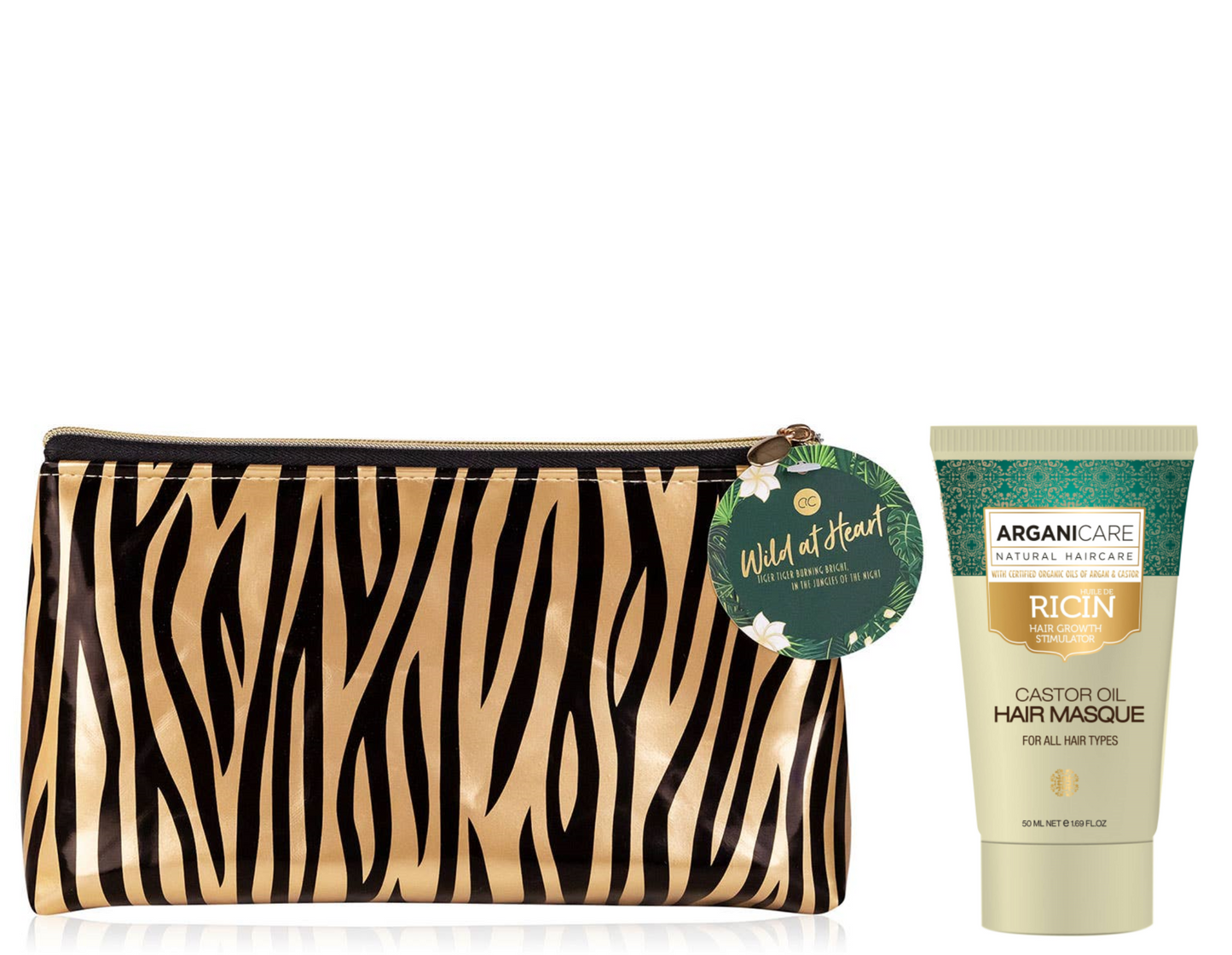 Wild at Heart Cosmetic Bag + Arganicare Travel Mask