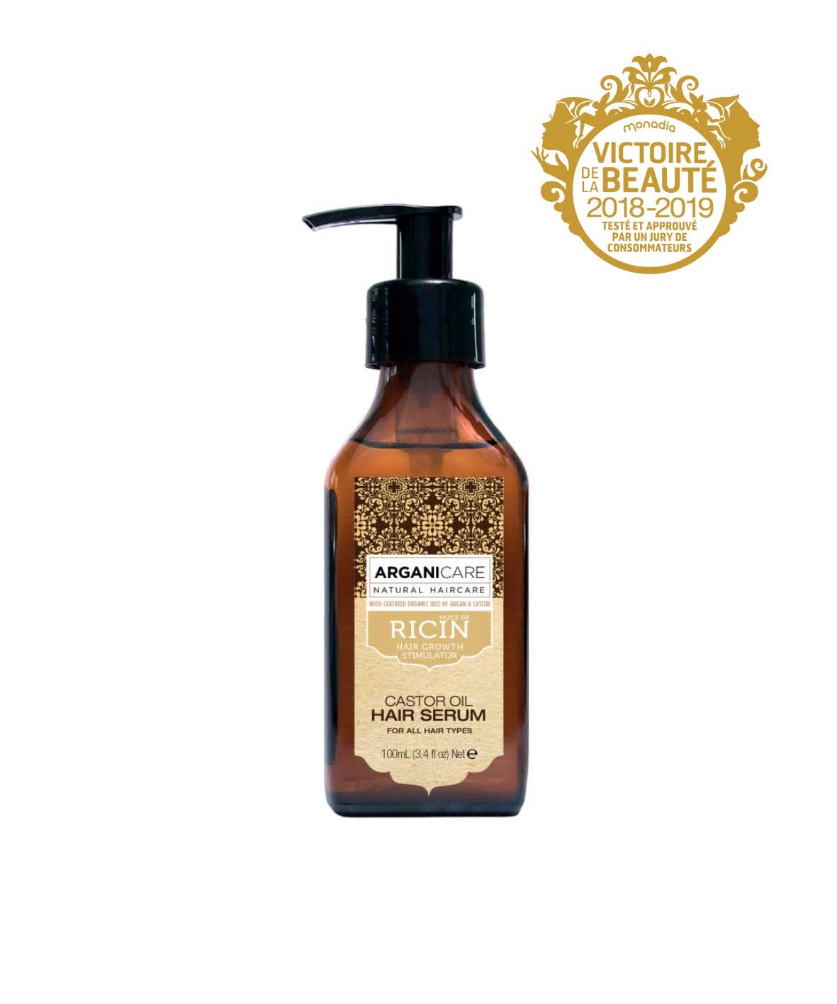 Serum capilar Arganicare protector con aceite de ricino