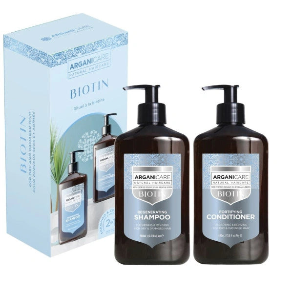 Set de cuidado capilar Arganicare Biotina 3 piezas