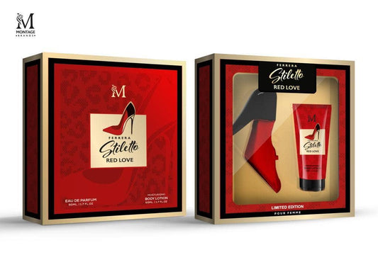 SET PERFUME 50ML FERRERA STLETTO RED LOVE