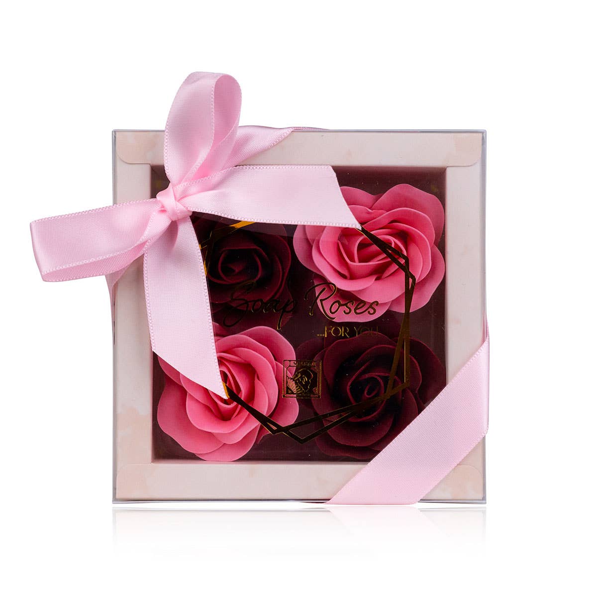 Rosas de baño para la bañera en una bonita caja de regalo