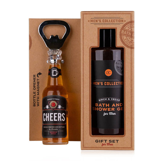 Set de regalo MEN'S COLLECTION con abrebotellas de cerveza