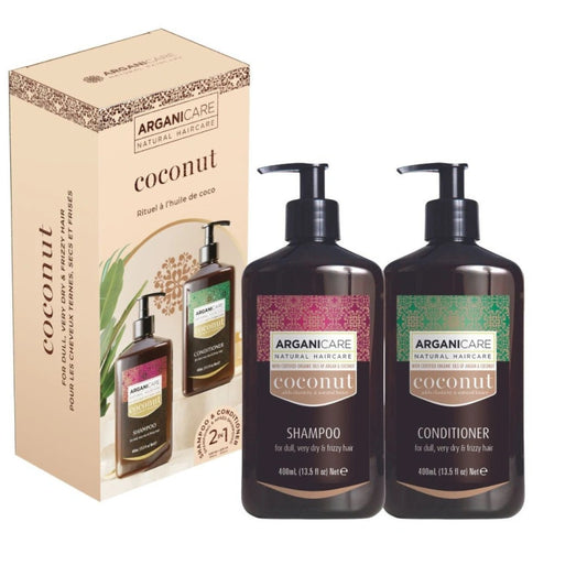Set de shampoo y acondicionador arganicare coco