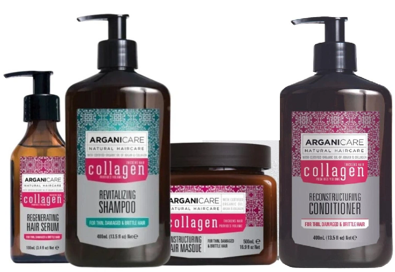 Set Arganicare Colágeno: Volumen, Fuerza y Nutrición Profunda 🌿4 piezas